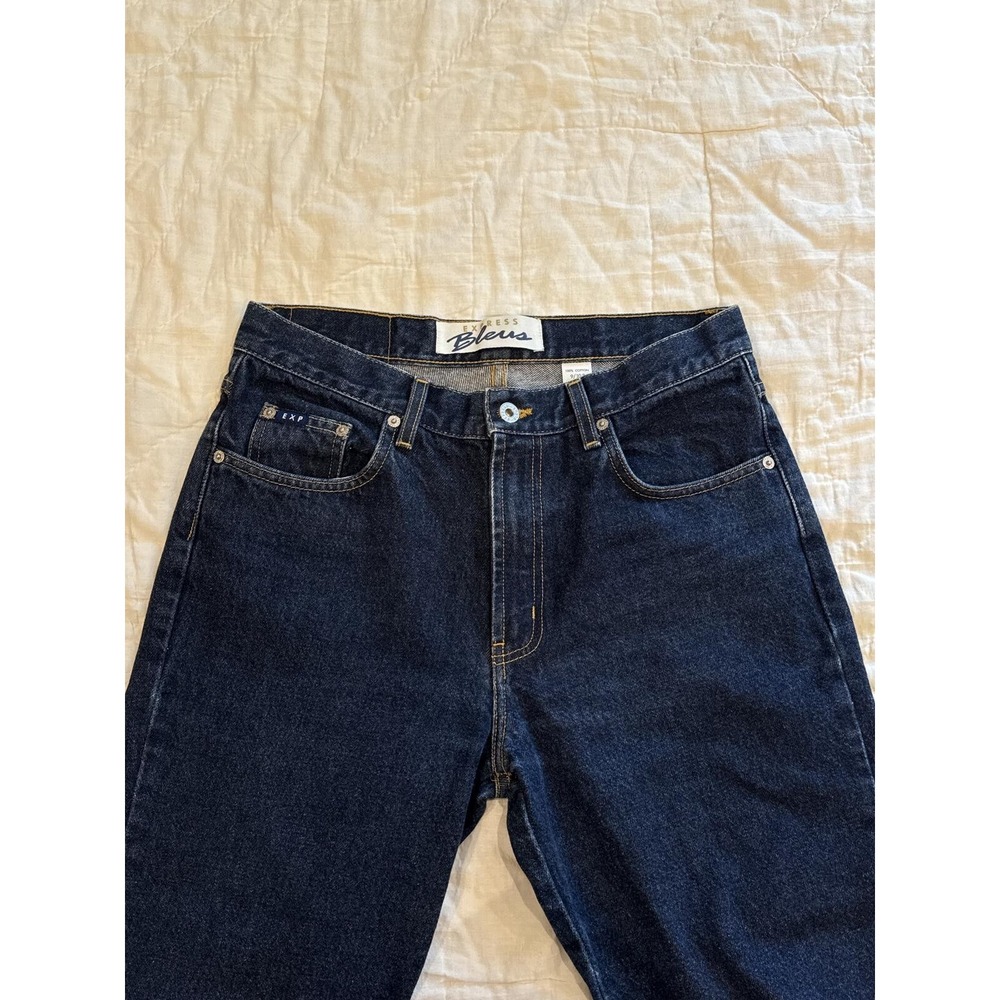 Vintage Express Bleus Women's Dark Wash Midrise, Flare Denim Jeans, Size 9/10 - Picture 9 of 9